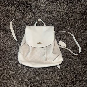 Coach Ivory Leather Backpack